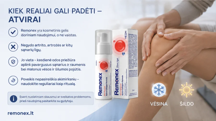 Remonex — kosmetinis gelis išoriniam naudojimui